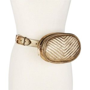 Steve Madden Metallic Chevron Quilted Fanny Pack